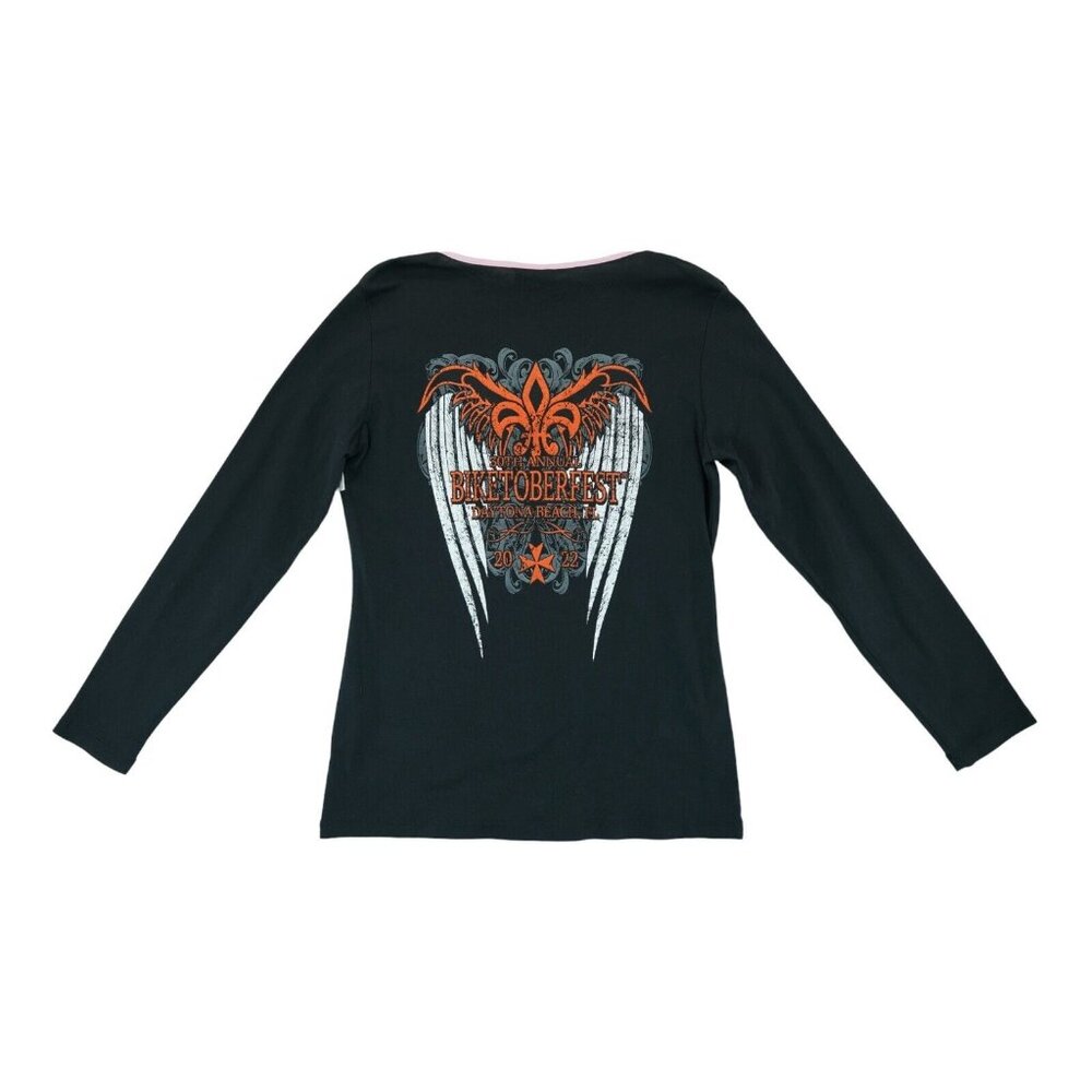 NWOT Biketoberfest Daytona Beach Fl 2022 Women's Size‎ XL Long Sleeve T-Shirt